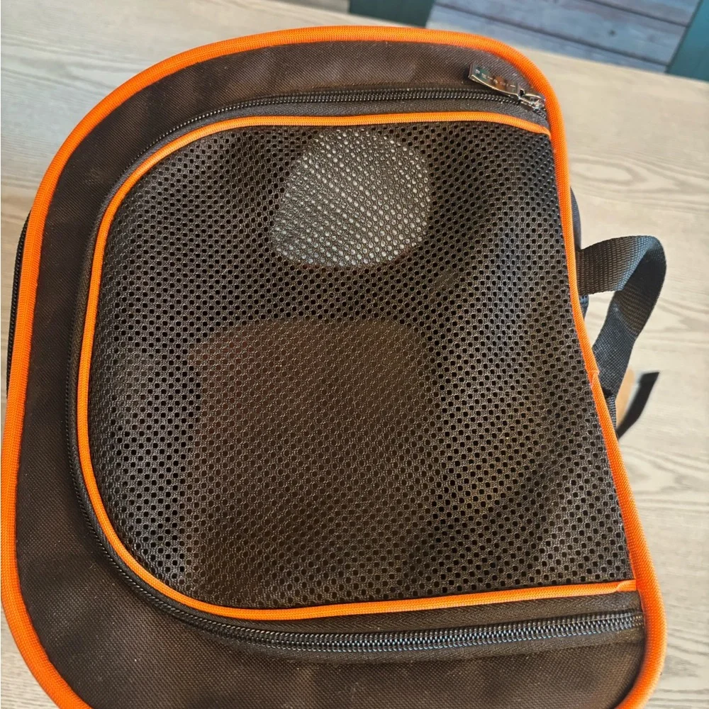 Orange and Black Dog Carrier Backpack